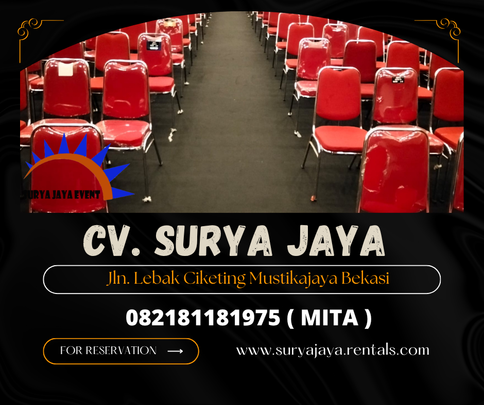 RENTAL KURSI FUTURA POLOS MERAH HARGA EKONOMIS AREA JAKARTA