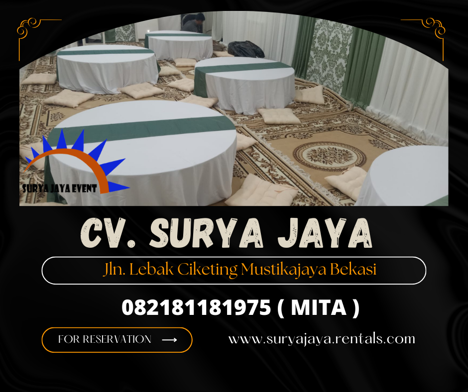Sewa Round Table Lesehan,Karpet Permadani Cokelat Area Jakarta