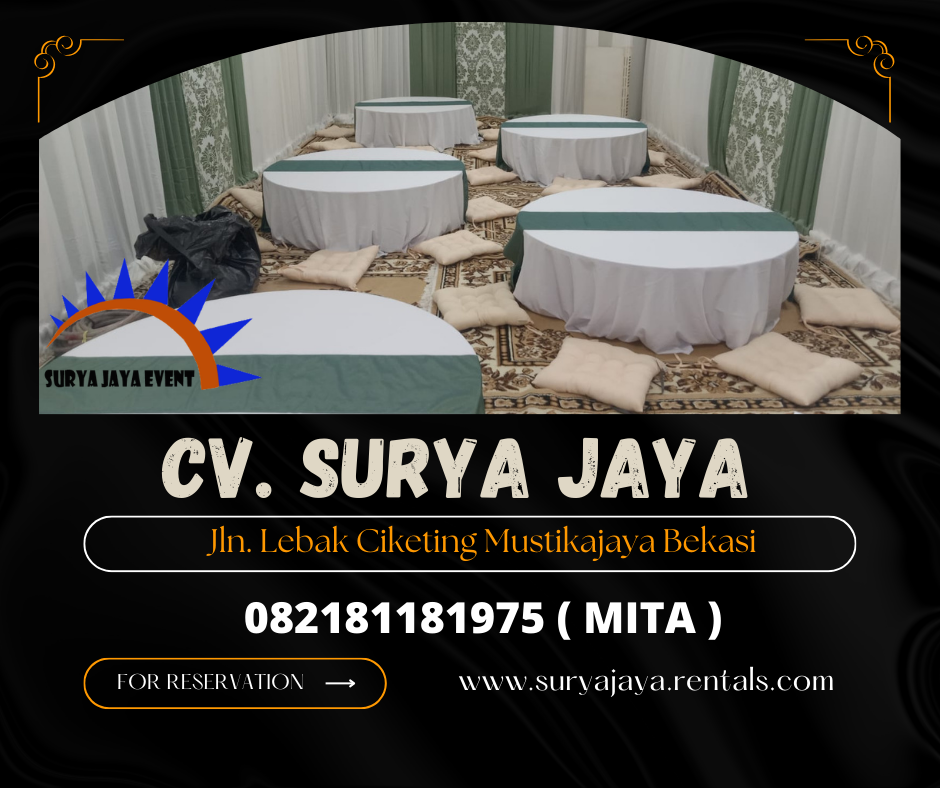 Sewa Round Table Lesehan,Karpet Permadani Cokelat Area Jakarta