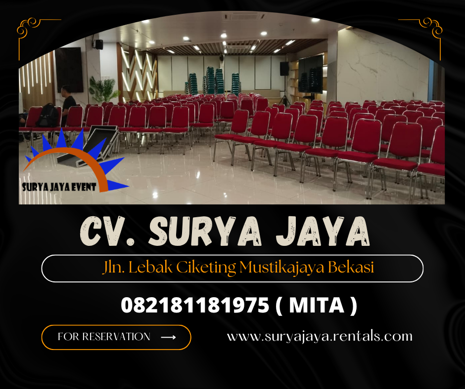 RENTAL KURSI FUTURA POLOS MERAH HARGA EKONOMIS AREA JAKARTA