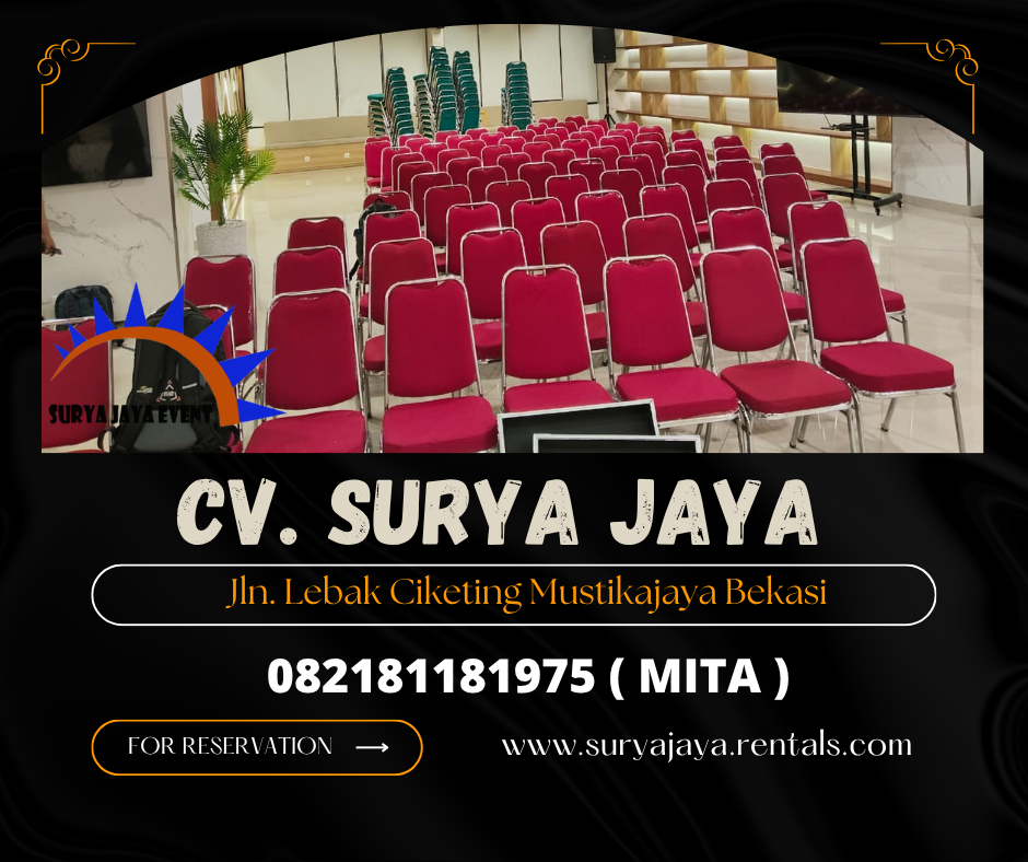 RENTAL KURSI FUTURA POLOS MERAH HARGA EKONOMIS AREA JAKARTA