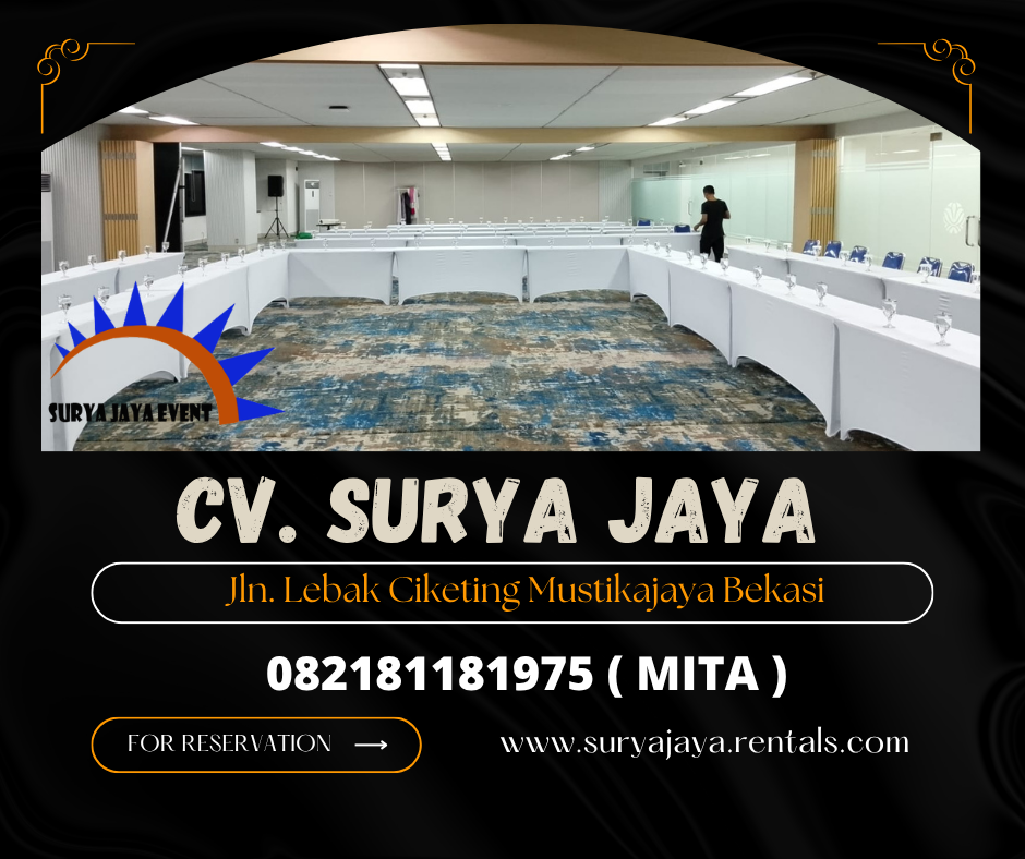 Sewa Meja Ibm Taplak Ketat Putih Event Kuningan jaksel