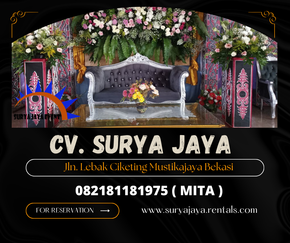 Rental Kursi Pelaminan silver event Pernikahan di Jakarta