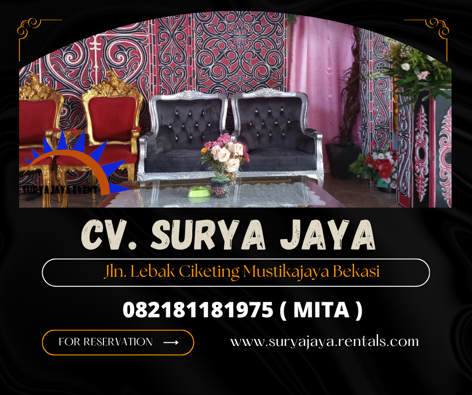 Rental Kursi Pelaminan silver event Pernikahan di Jakarta