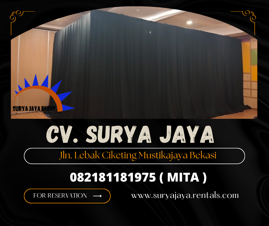 Rental tirai hitam Lotto event mall kokas Jakarta