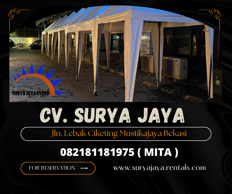 Rental Bazar Tenda Putih Ukuran 2x2m Area Jakarta