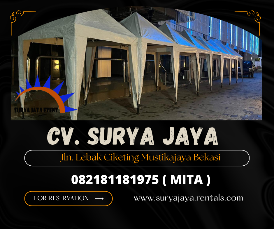 Rental Bazar Tenda Putih Ukuran 2x2m Area Jakarta
