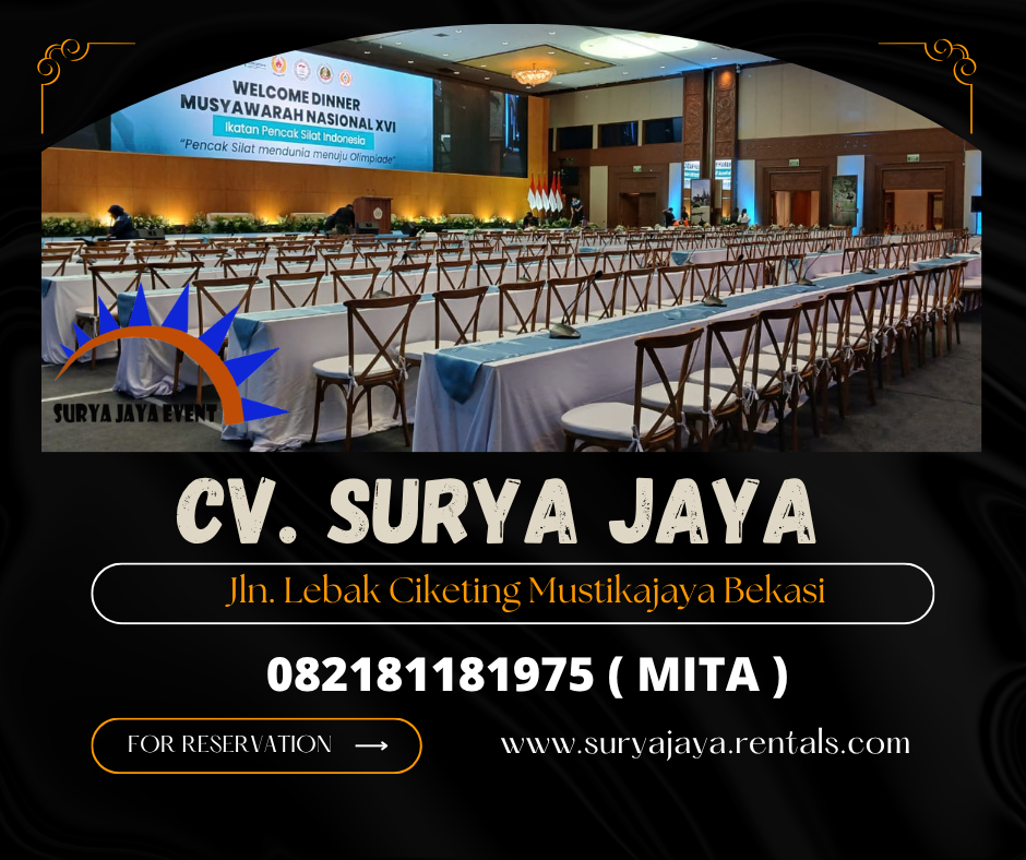 RENTAL KURSI KAYU CROSSBACK EVENT INDOOR AREA JAKARTA 