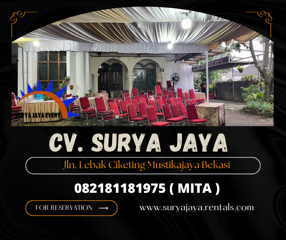 Sewa Tenda Serut Kain Rempel Putih Area Depok