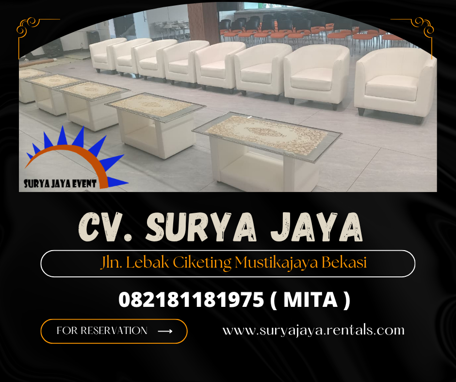 Sewa Sofa Oval Putih Area Jakarta Pusat