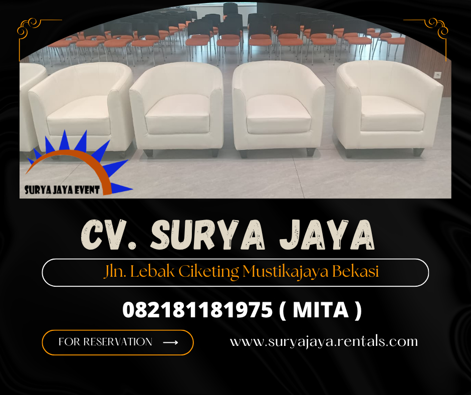 Sewa Sofa Oval Putih Area Jakarta Pusat