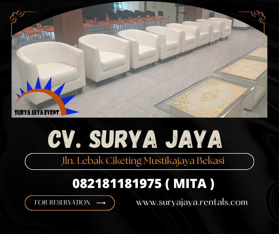 Sewa Sofa Oval Putih Area Jakarta Pusat