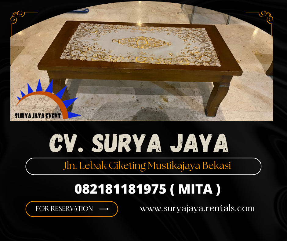 Sewa Meja Kayu VIP Dan Taplak Meja Area Jakarta