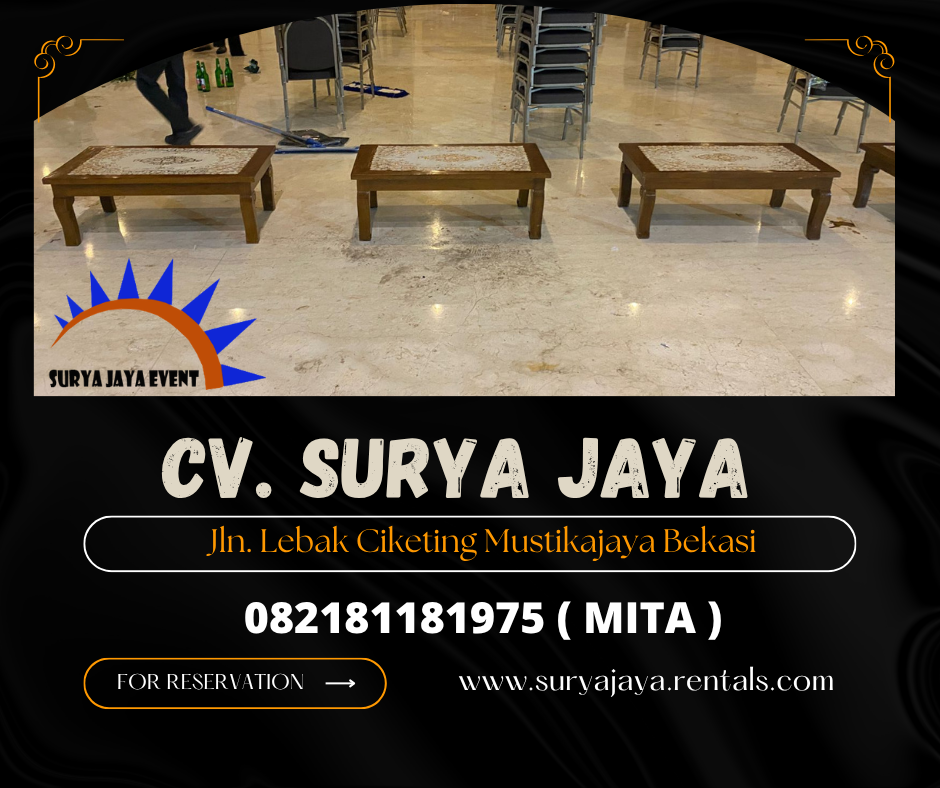 Sewa Meja Kayu VIP Dan Taplak Meja Area Jakarta