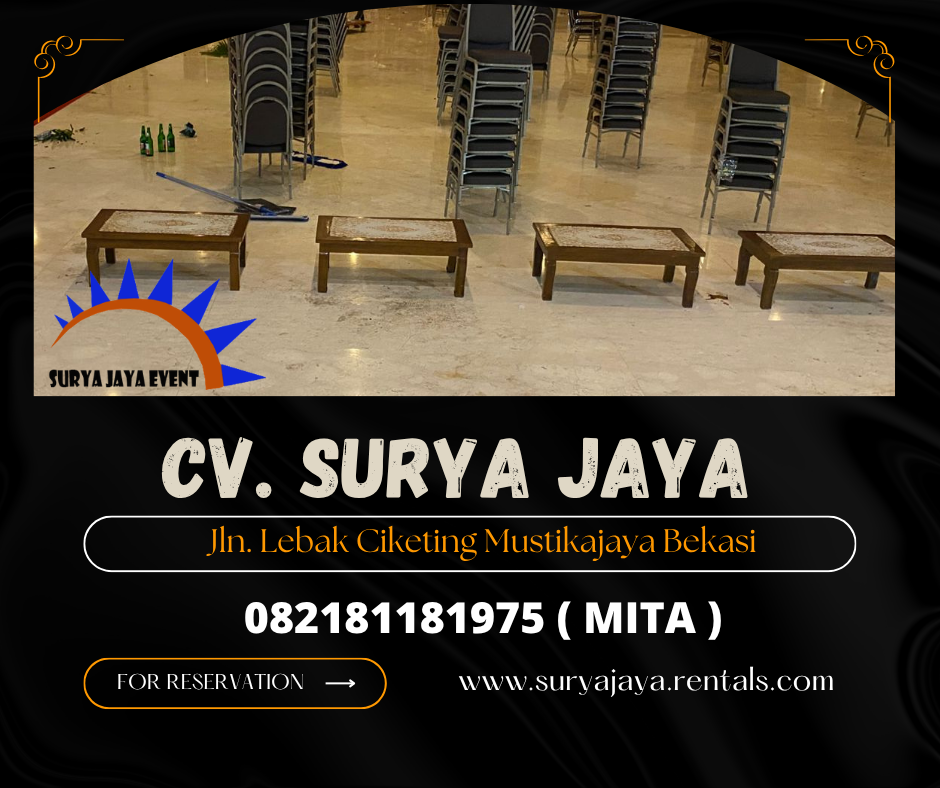 Sewa Meja Kayu VIP Dan Taplak Meja Area Jakarta