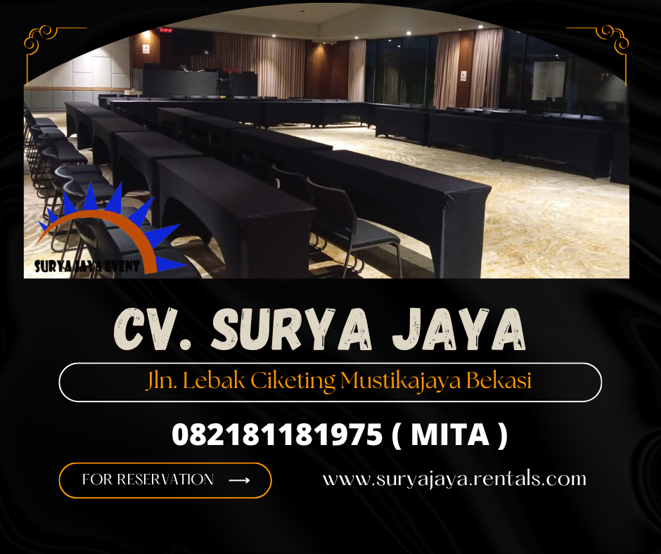 Sewa Meja Ibm Hpl Dan Cover taplak Meja Area Depok