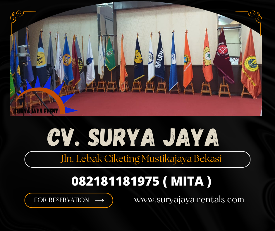 Rental Tiang Bendera VIP Kayu,Tiang Bendera Stainless Karawang