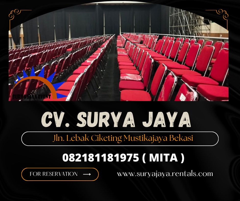 RENTAL KURSI FUTURA MERAH POLOS EVENT INDOOR DI JAKARTA 