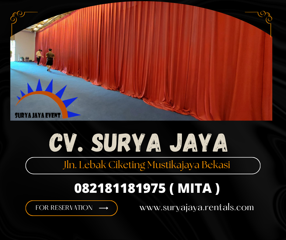 Rental Tirai Filamin aneka Warna Bogor