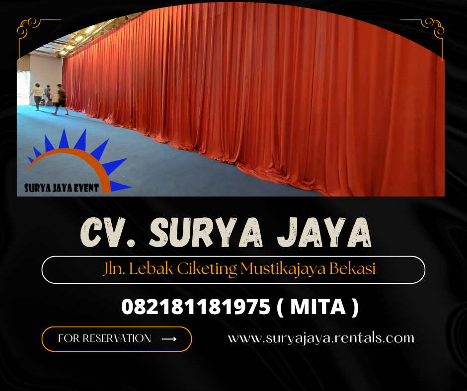 Rental Tirai Filamin aneka Warna Bogor