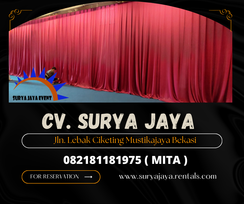 Rental Tirai Filamin aneka Warna Bogor