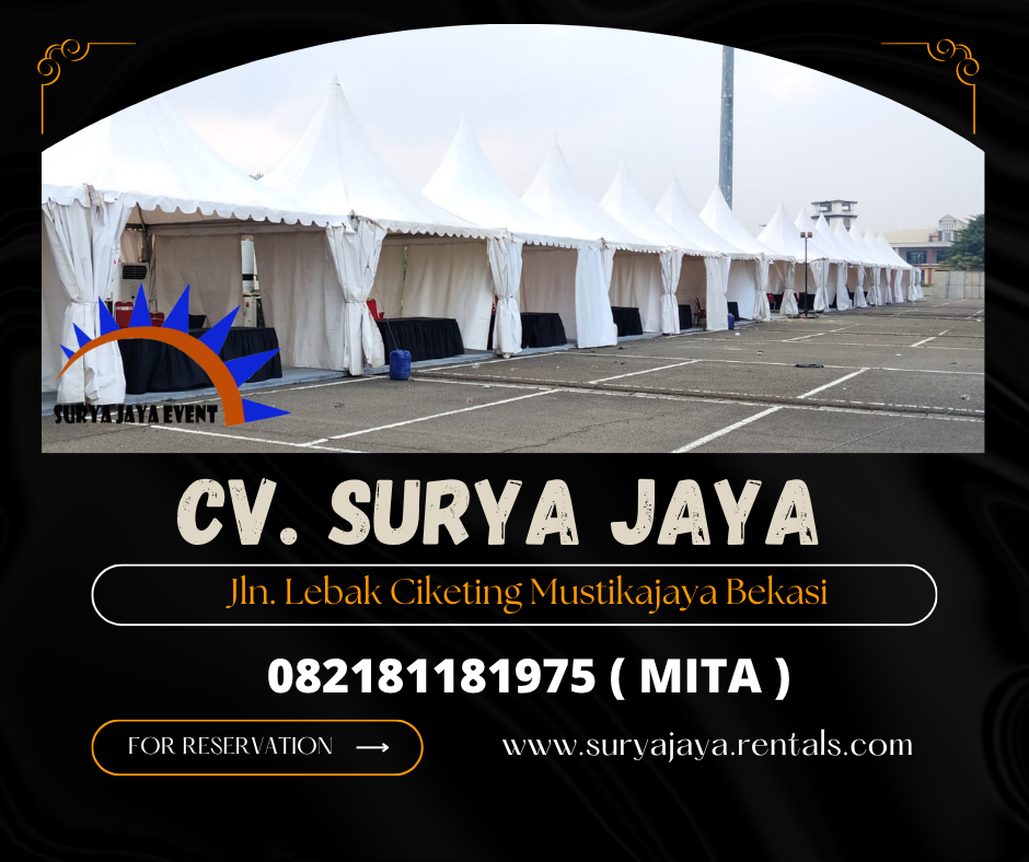 Rental Tenda Sarnafil Kerucut Putih Event BTN Ecopark Depok