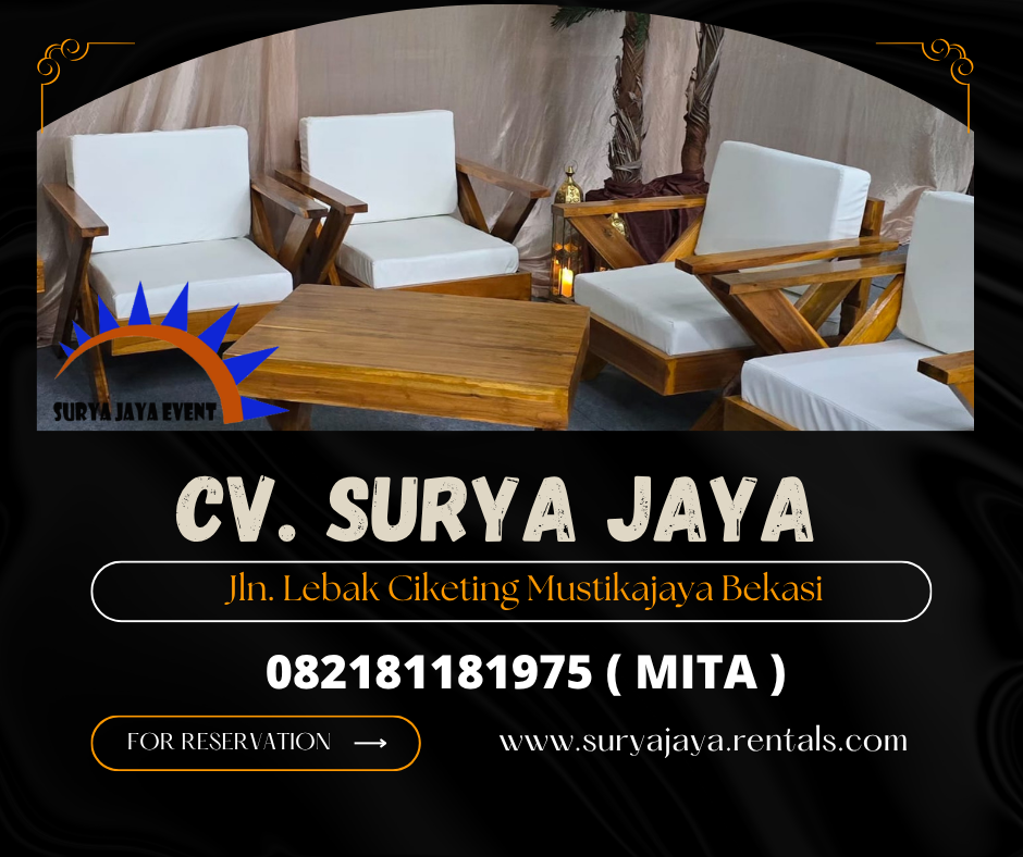 Sewa Sofa Out Door Dan Meja Kaki Silang Jakarta