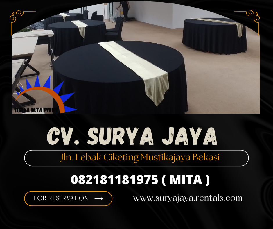 Rental round table,kursi futura,podium cokelat jakarta
