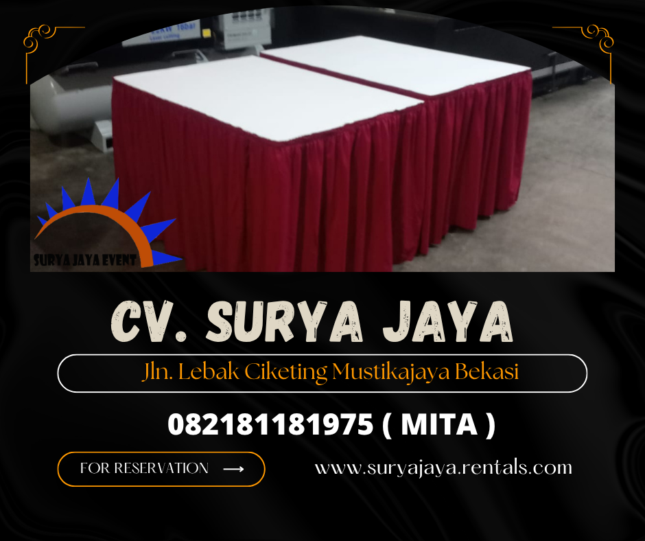 Sewa Meja Kotak HPL 120x60cm Senayan Jakpus