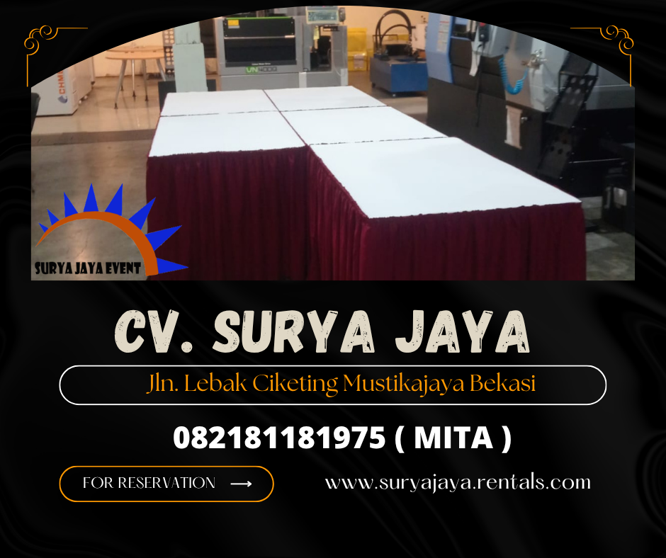 Sewa Meja Kotak HPL 120x60cm Senayan Jakpus