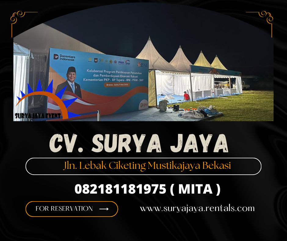 MENYEWAKAN TENDA SARNAFIL HARGA MURAH AREA JAKARTA 