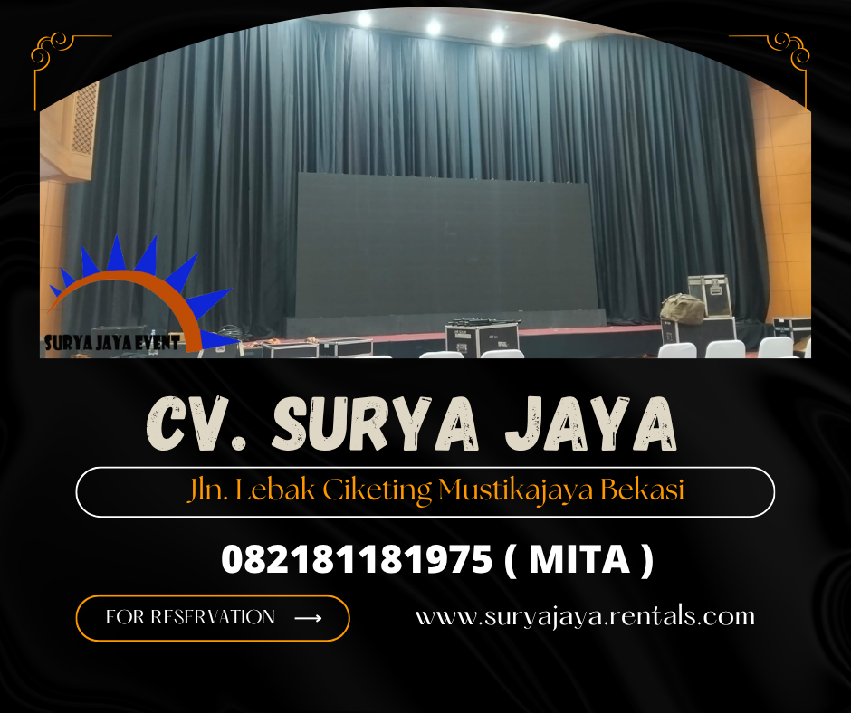 Jasa sewa Tirai Lotto Hitam Tebal Jakarta