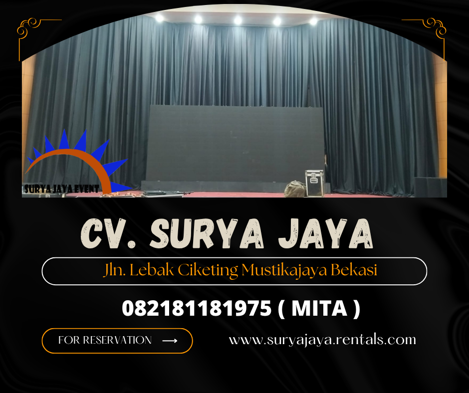 Jasa sewa Tirai Lotto Hitam Tebal Jakarta