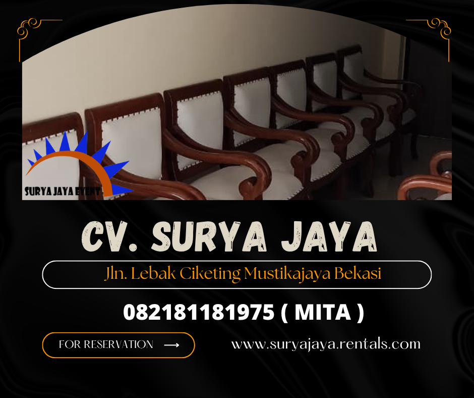 Sewa Kursi Kayu VIP Atau Arm Chairs Tangsel