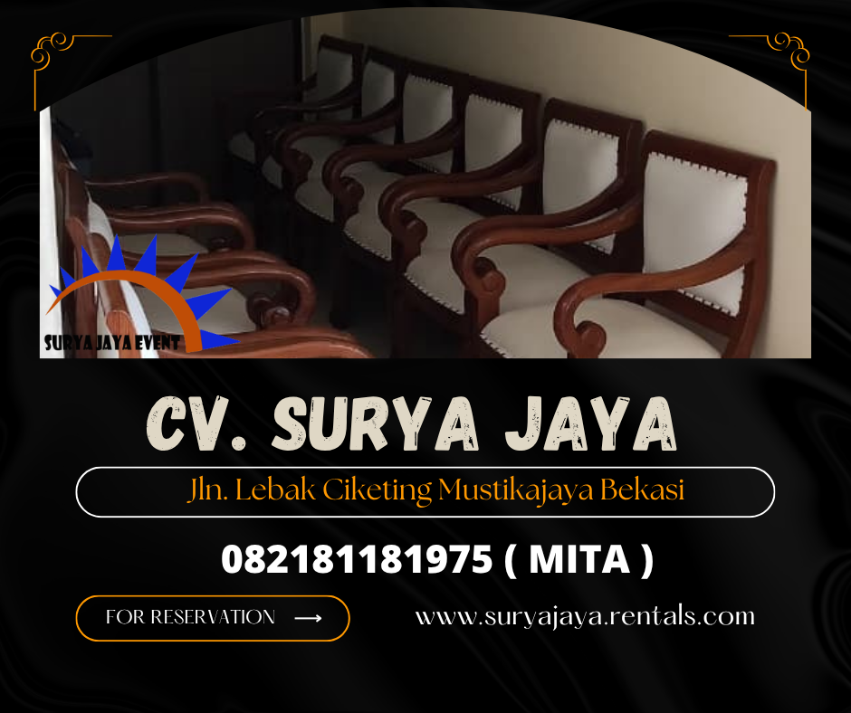Sewa Kursi Kayu VIP Atau Arm Chairs Tangsel