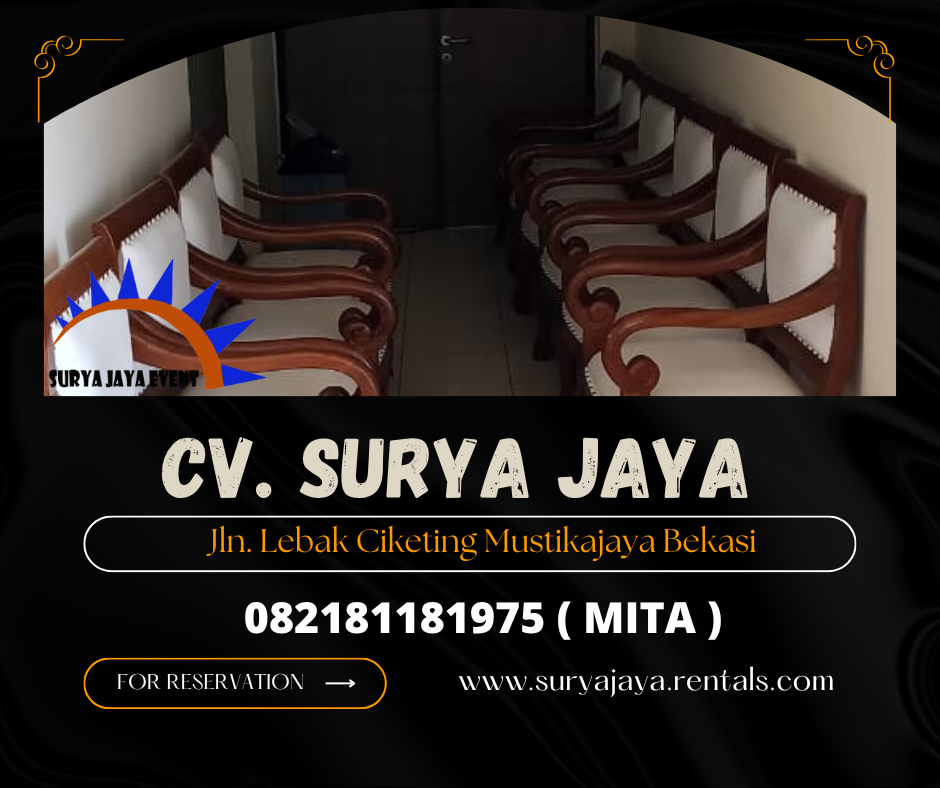 Sewa Kursi Kayu VIP Atau Arm Chairs Tangsel