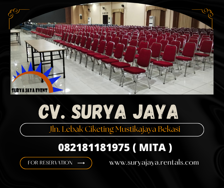 Sewa Kursi Polos Merah type Futura Stainless Bogor