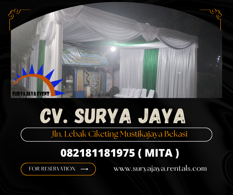 Sewa Tenda Serut Ukuran 5x5m,Kursi,Meja Kotak Bogor