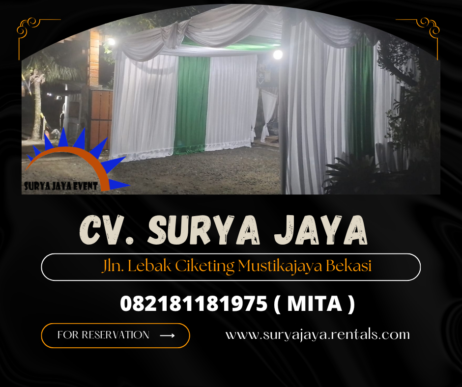 Sewa Tenda Serut Ukuran 5x5m,Kursi,Meja Kotak Bogor