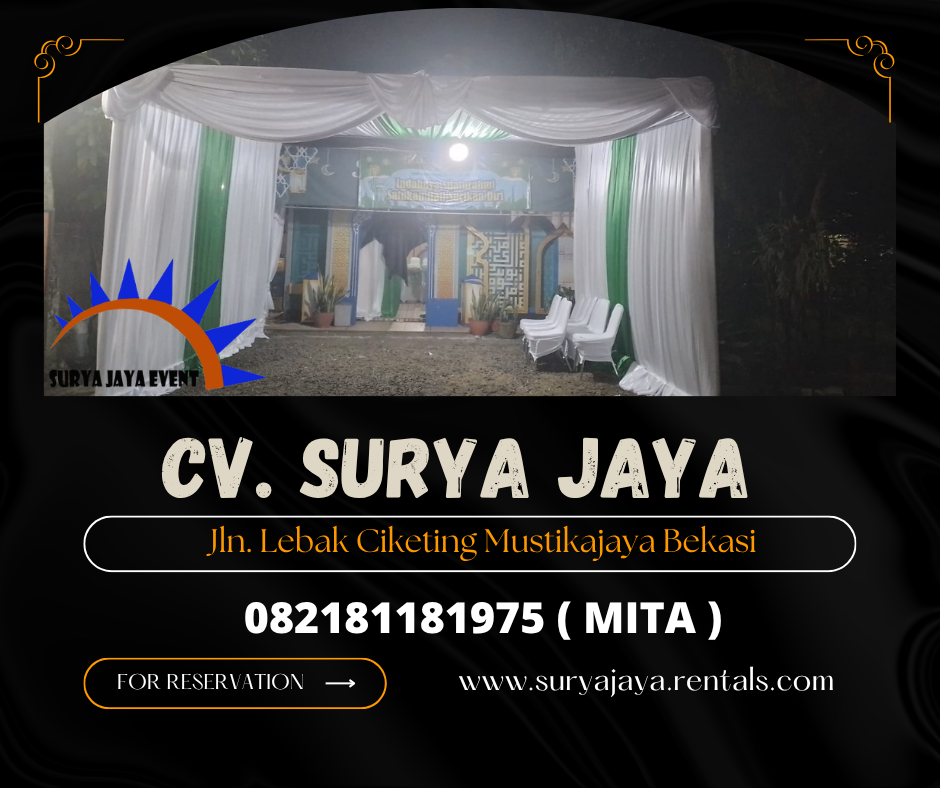 Sewa Tenda Serut Ukuran 5x5m,Kursi,Meja Kotak Bogor