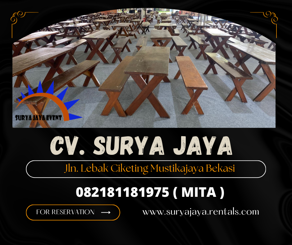 Sewa Meja, Bangku Taman Extra Event Cibubur Jaktim