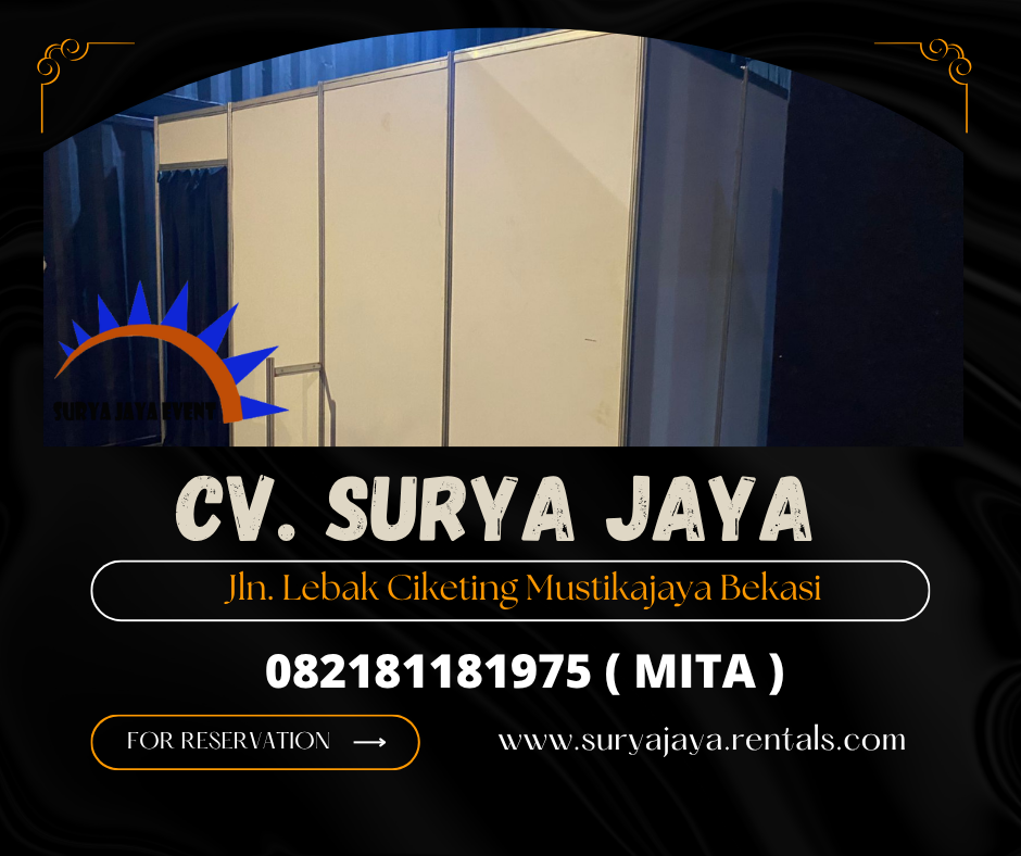 Sewa Partisi Putih Pintu Tirai Hitam Kebayoran Jakarta