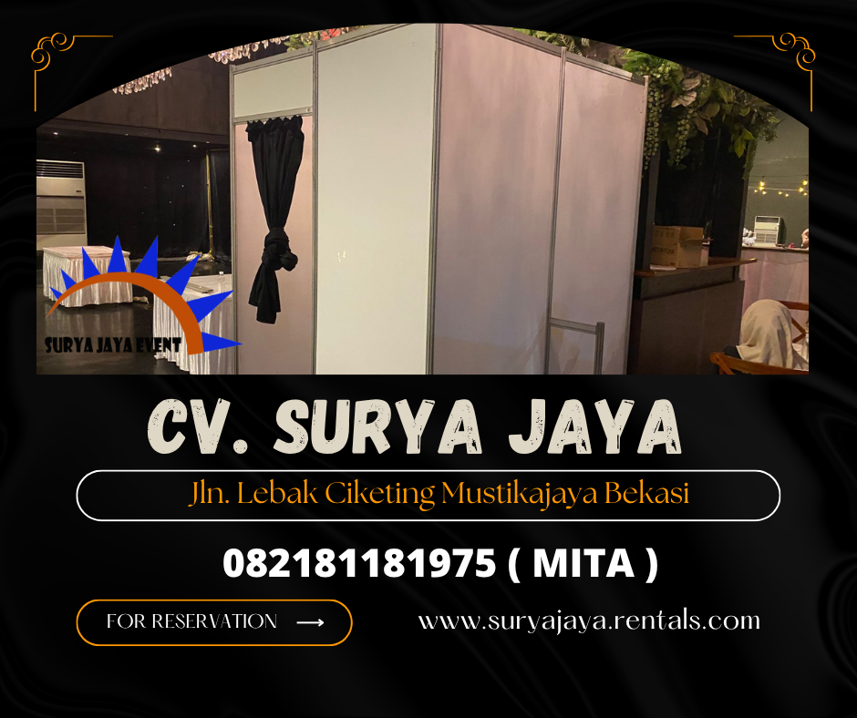 Sewa Partisi Putih Pintu Tirai Hitam Kebayoran Jakarta