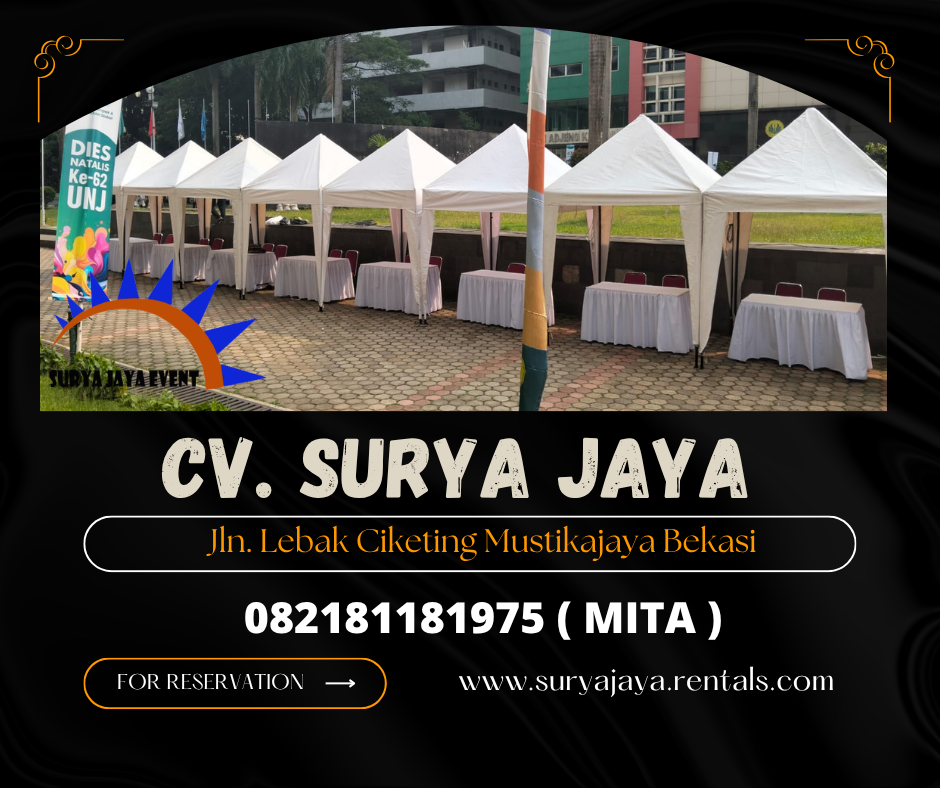 Rental Tenda Bazar 2x2m,3x3m Atap Putih Jakarta