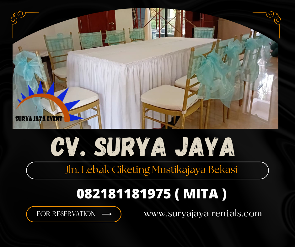 RENTAL MEJA KOTAK COVER MEWAH DI JAKARTA