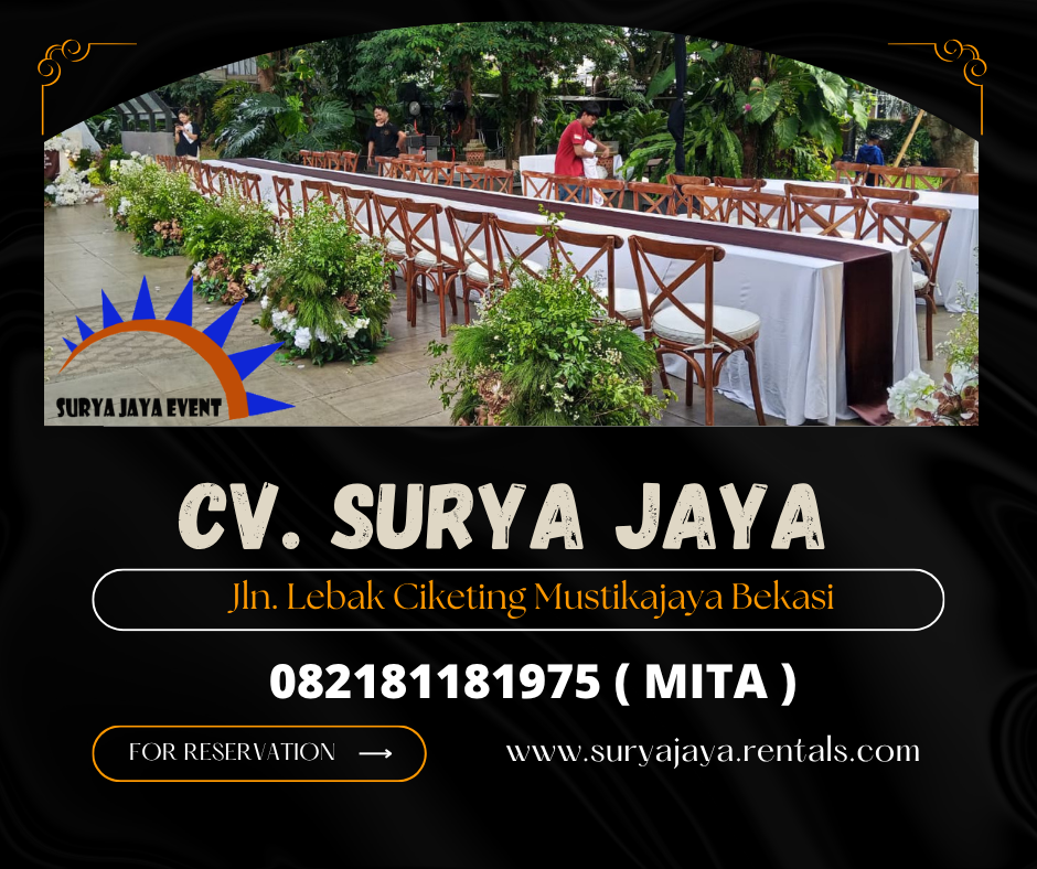 Rental Cross Back Chairs atau Kursi Silang Kayu Area Jakarta