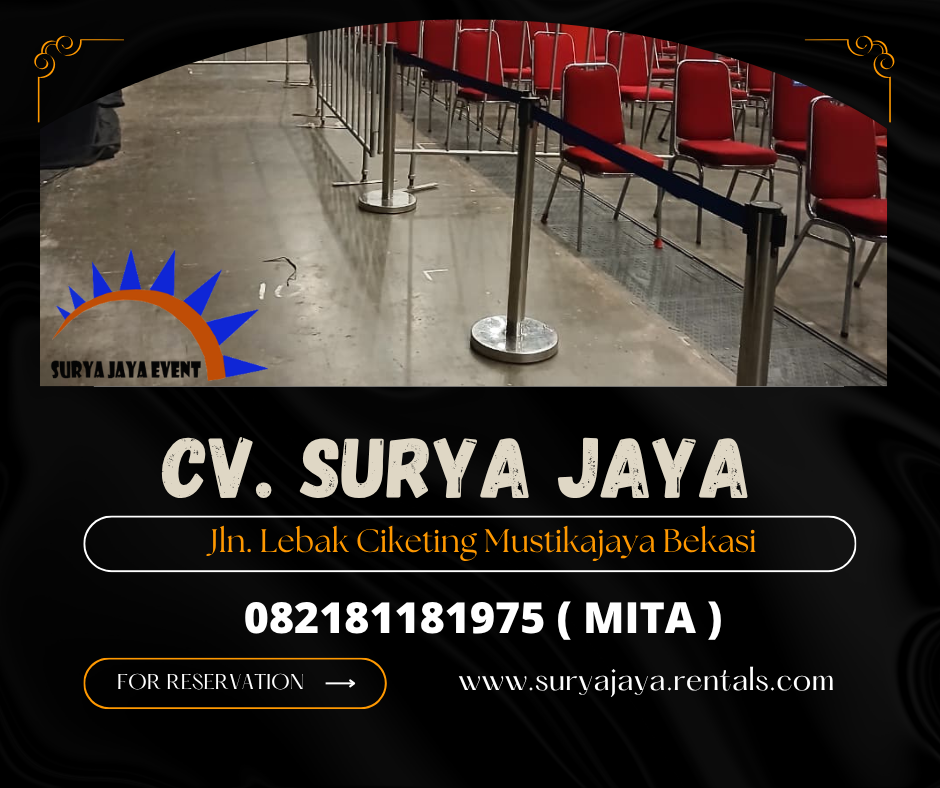 Rental Tiang Pembatas Antri Pita Tarik Jakarta