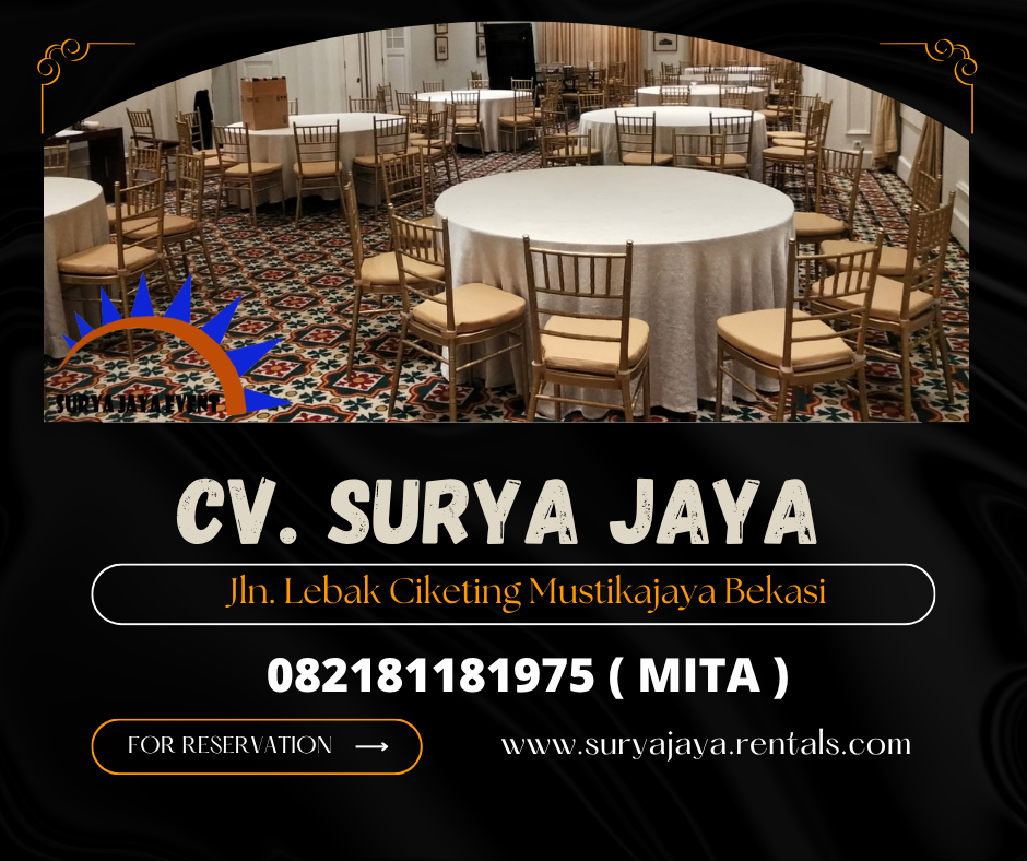 Jasa Sewa Meja Bulat,Kursi Tiffany VIP Kayu Jakarta