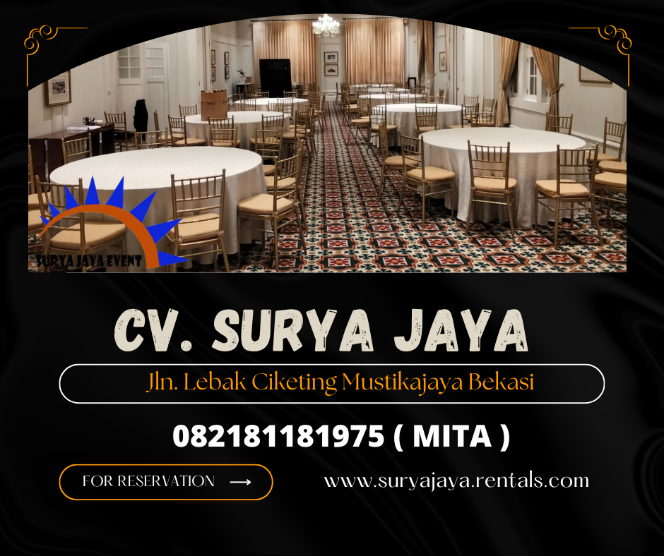Jasa Sewa Meja Bulat,Kursi Tiffany VIP Kayu Jakarta