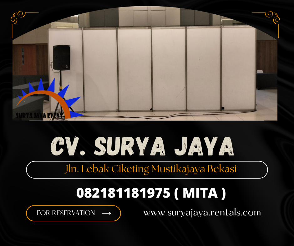 Rental Partisi Sekat Ruang Putih Area Bogor